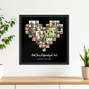 Create Your Own Heart Shaped Photo Collage Poster