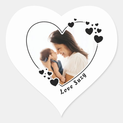 Create your own Hearts Photo Heart Shape Sticker