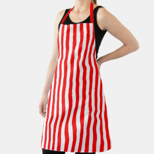 Create Your Own Heavy polyester stripe red/white  Apron