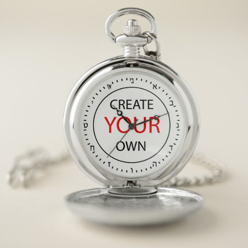 Create Your Own Hebrew Watch Personalized  Photo Pocket Watch
