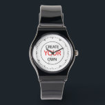Create Your Own Hebrew Watch, Personalized / Photo Watch<br><div class="desc">Watch (HEBREW Numerals): Create Your Own - personalized professional branded item with custom logo / photo and easy further adjustments by adding text,  background colours or more images. Simple way to personalize your business,  create cool gifts for your family & friends for every occasion.</div>