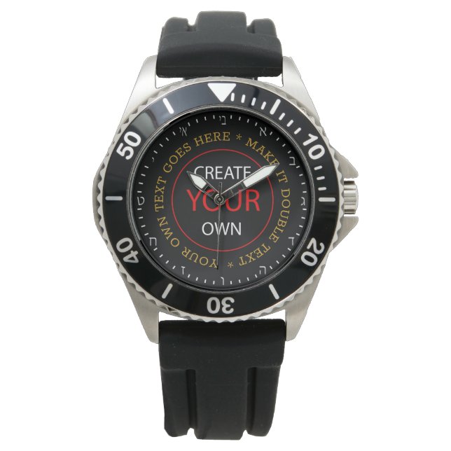 Create Your Own Hebrew Watch, Personalized / Photo Watch (Front)