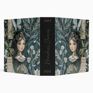Create Your Own Hedge Witch Butterfly Botanical 3 Ring Binder