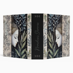 Create Your Own Hedge Witch Floral Botanical 3 Ring Binder