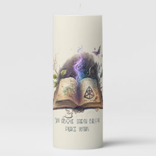 Create Your Own Hedge Witch Spell Book Pillar Candle