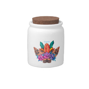 Create Your Own Henna Hands Crystals & Roses Candy Jar