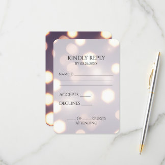Create Your Own Hexagon Bokeh Background RSVP Card
