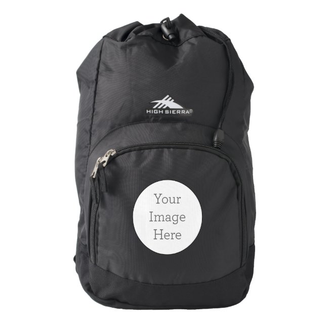 Custom High Sierra Backpack, Black (Front)