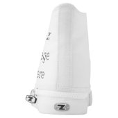 Custom Zipz High Top Shoes, US Men 4 / US Women 6 (Left Shoe Back)