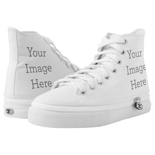 Custom Zipz High Top Shoes, US Men 4 / US Women 6 (Pair)