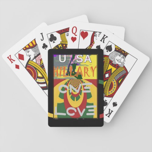 Create Your Own Hillary Stronger Together Text Poker Cards