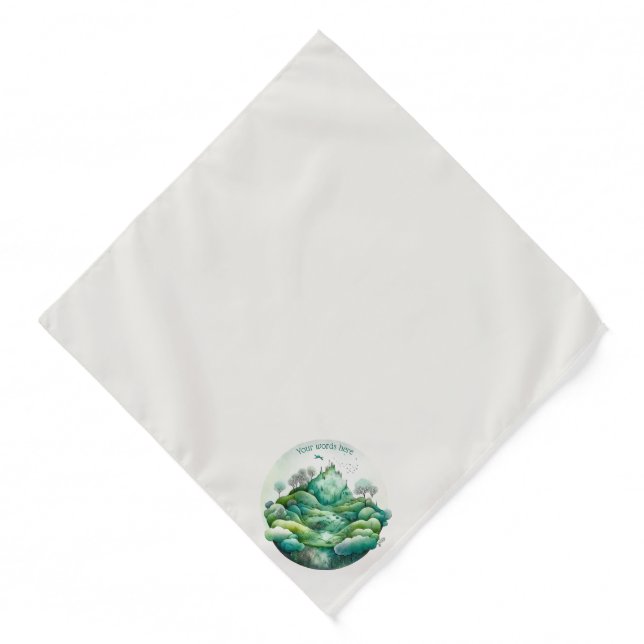 Create Your Own Hilly Green Landscape Bandana (Front)