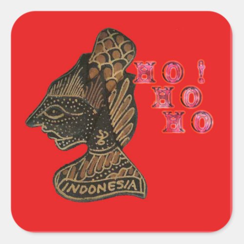 Create Your Own HoHoHo Merry Christmas Indonesia Square Sticker