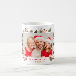 Create Your Own Holiday Christmas Family Photo Coffee Mug