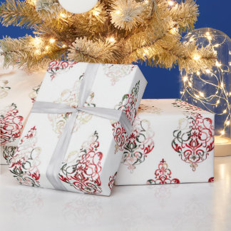 Create Your Own Holiday Damask Wrapping Paper
