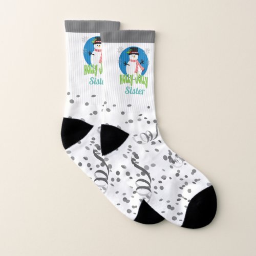 Create Your Own Holly Jolly Snowman Christmas Socks
