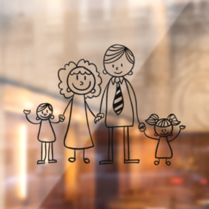 Create Your Own Home or Car Stick Figure Family Window Cling