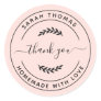 Create Your Own Homemade with Love Thank You Class Classic Round Sticker