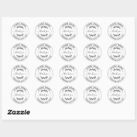 Create Your Own Homemade With Love Thank you Classic Round Sticker