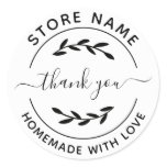 Create Your Own Homemade With Love Thank you Classic Round Sticker Create Your Own Homemade With Love Thank you Classic Round Sticker