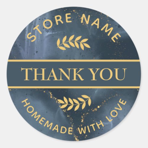 Create Your Own Homemade with Love Thank You  Classic Round Sticker