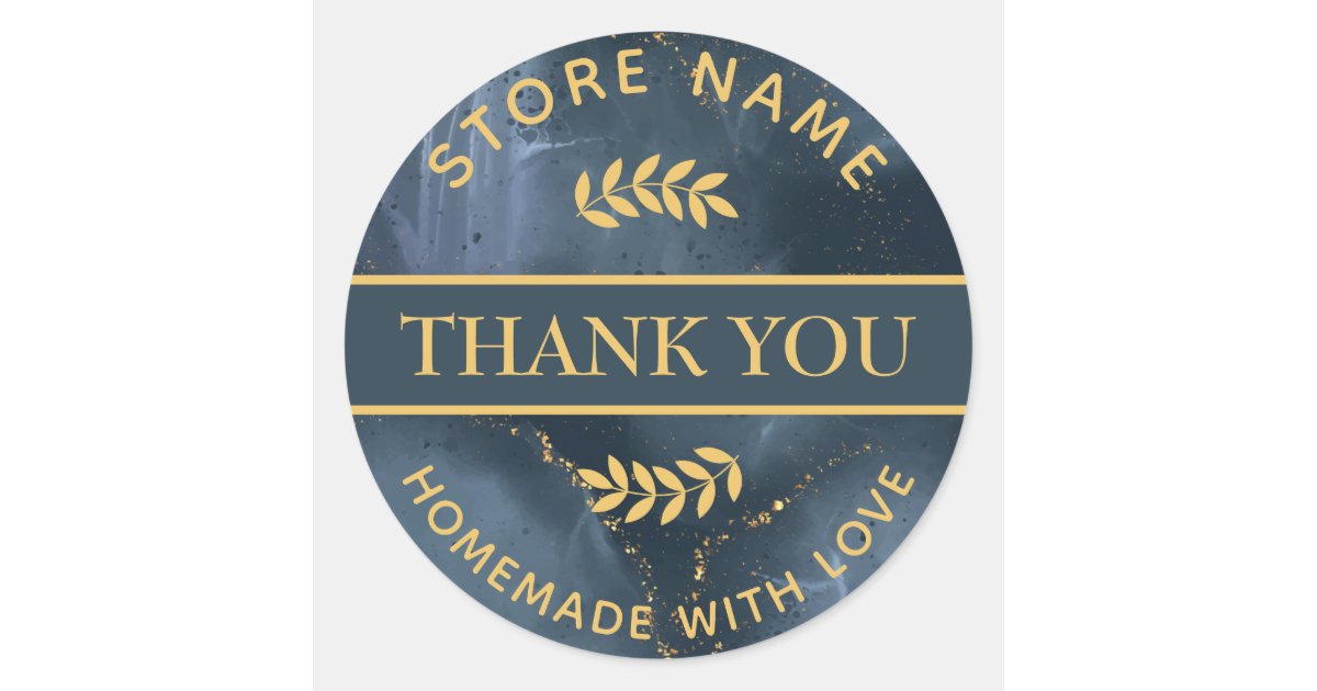 create-your-own-homemade-with-love-thank-you-classic-round-sticker-zazzle