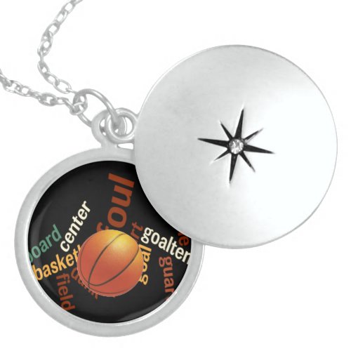 Create Your Own Hoops Basketball Sport Fanatics Sterling Silver Necklace