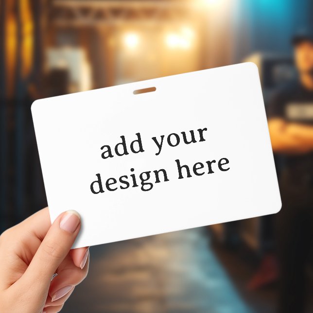 Create Your Own Horizontal 4" x 6" PVC Plastic Badge (Concert)