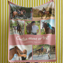 Create Your Own Horse Photo Collage Pink