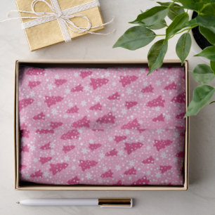 Create Your Own Hot Pink Christmas Trees Tissue Paper