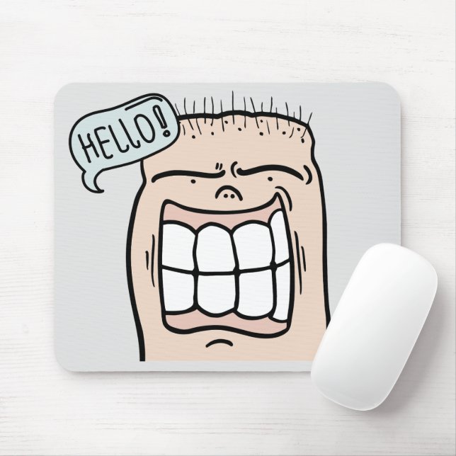 Create your own humor artwork funny cartoon mouse pad (With Mouse)