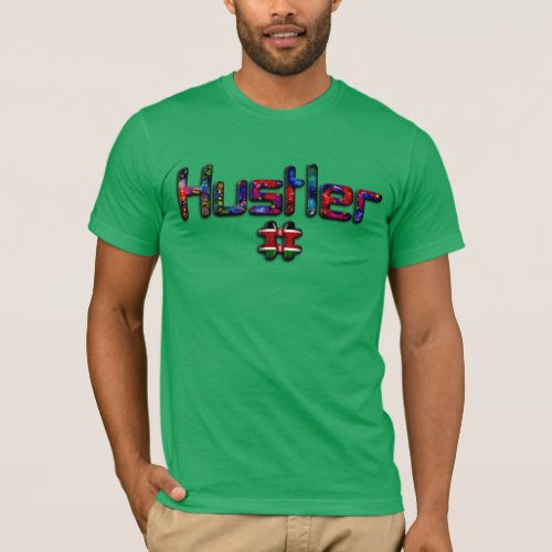 Create Your Own Hustler Hashtag Kenya 3D Flag Text T_Shirt