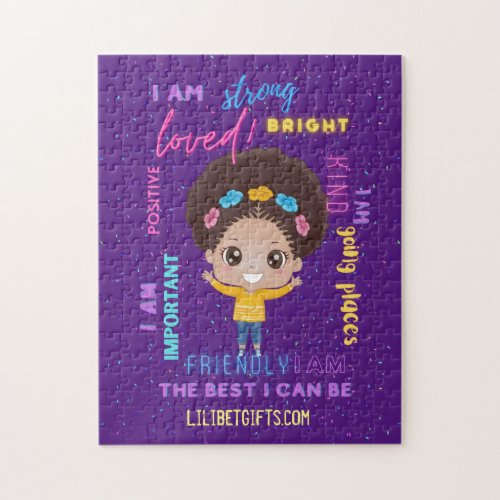 Create Your Own I AM _ Positive Girl Affirmations Jigsaw Puzzle
