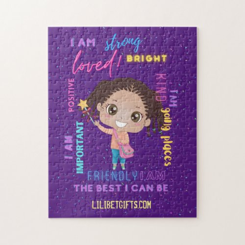 Create Your Own I AM _ Positive Girl Affirmations Jigsaw Puzzle
