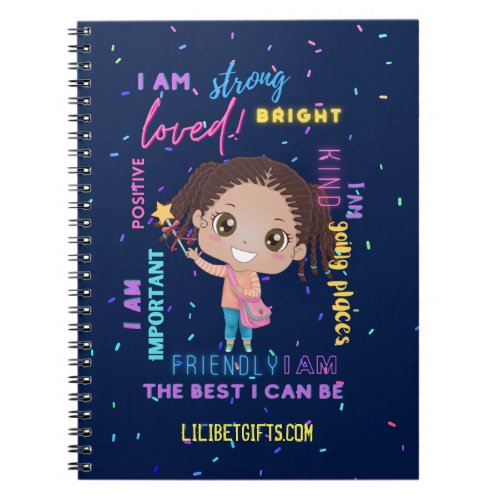 Create Your Own I AM _ Positive Girl Affirmations Notebook