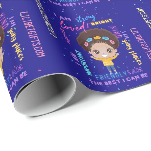 Create Your Own I AM _ Positive Girl Affirmations  Wrapping Paper
