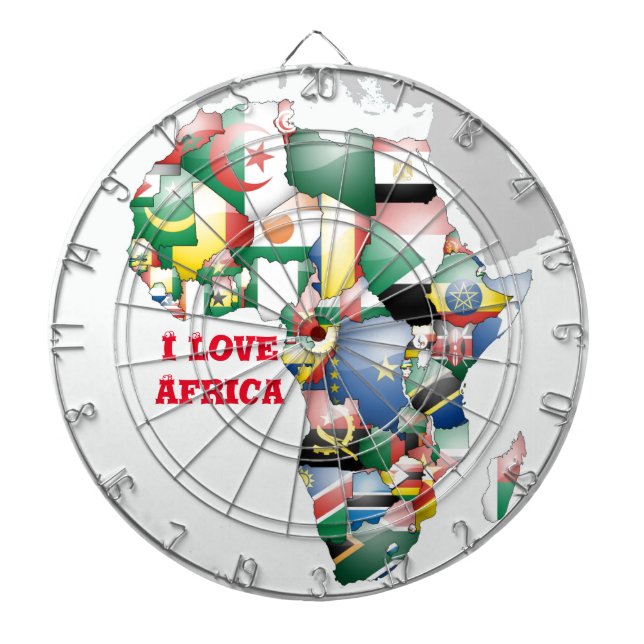Create Your Own I Love Africa dart board (Front)