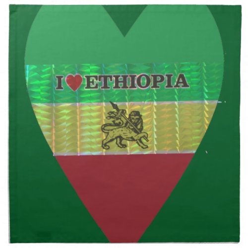 Create your own I love Beautiful Ethiopia Napkin