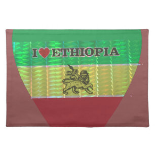 Create your own I love Beautiful Ethiopia Placemat