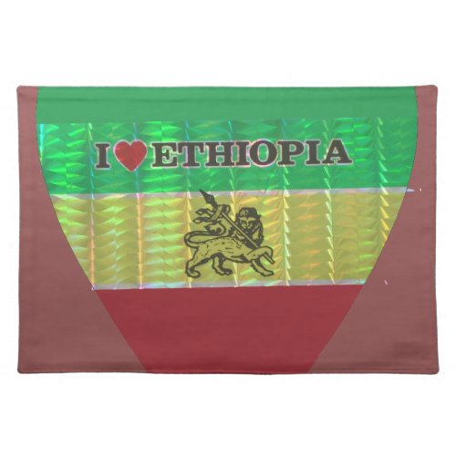 Create your own I love Beautiful Ethiopia Placemat