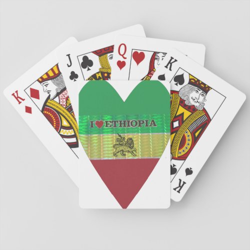 Create your own I love Beautiful Ethiopia Playing Cards