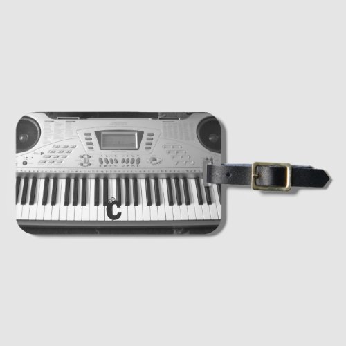 Create Your Own I love Music in Black and White Luggage Tag