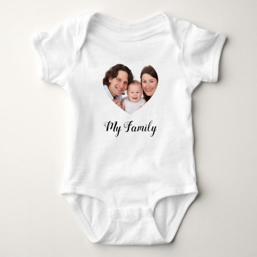 Create Your Own I love My family Valentines Day Baby Bodysuit