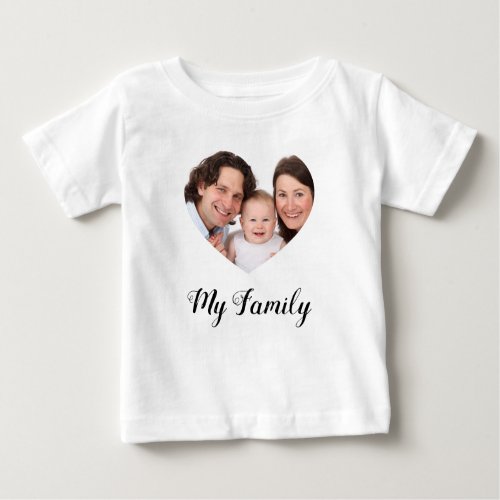 Create Your Own I love My family Valentines Day Baby T_Shirt