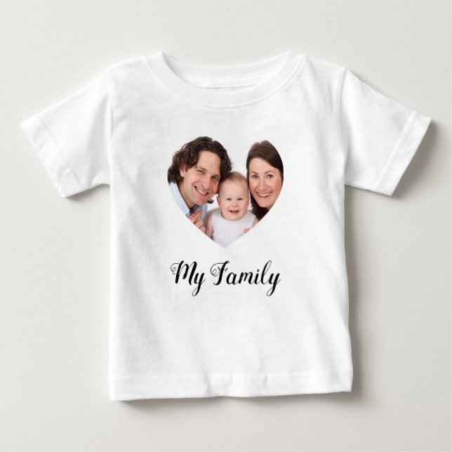 Create Your Own I love My family Valentine's Day Baby T-Shirt (Front)