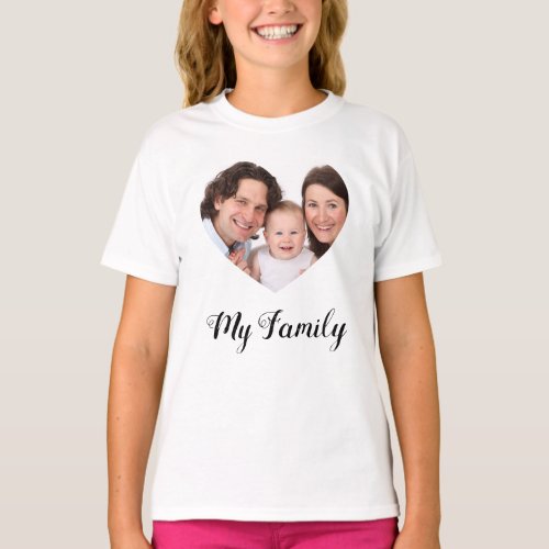 Create Your Own I love My family Valentines Day T_Shirt