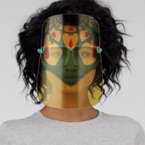 Create Your Own I Love My Lovely Red Gold & Green Face Shield