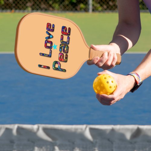 Create Your Own I love Peace and Live Life Large Pickleball Paddle