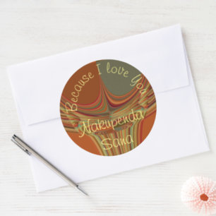 Create Your Own: i Love You Nakupenda Sana Classic Round Sticker