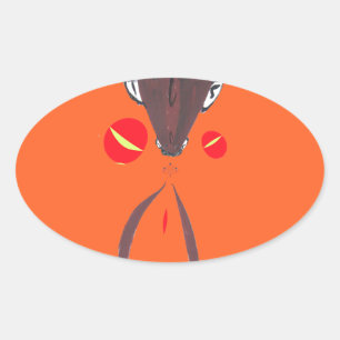 Create Your Own: I love You Nakupenda Sana Oval Sticker